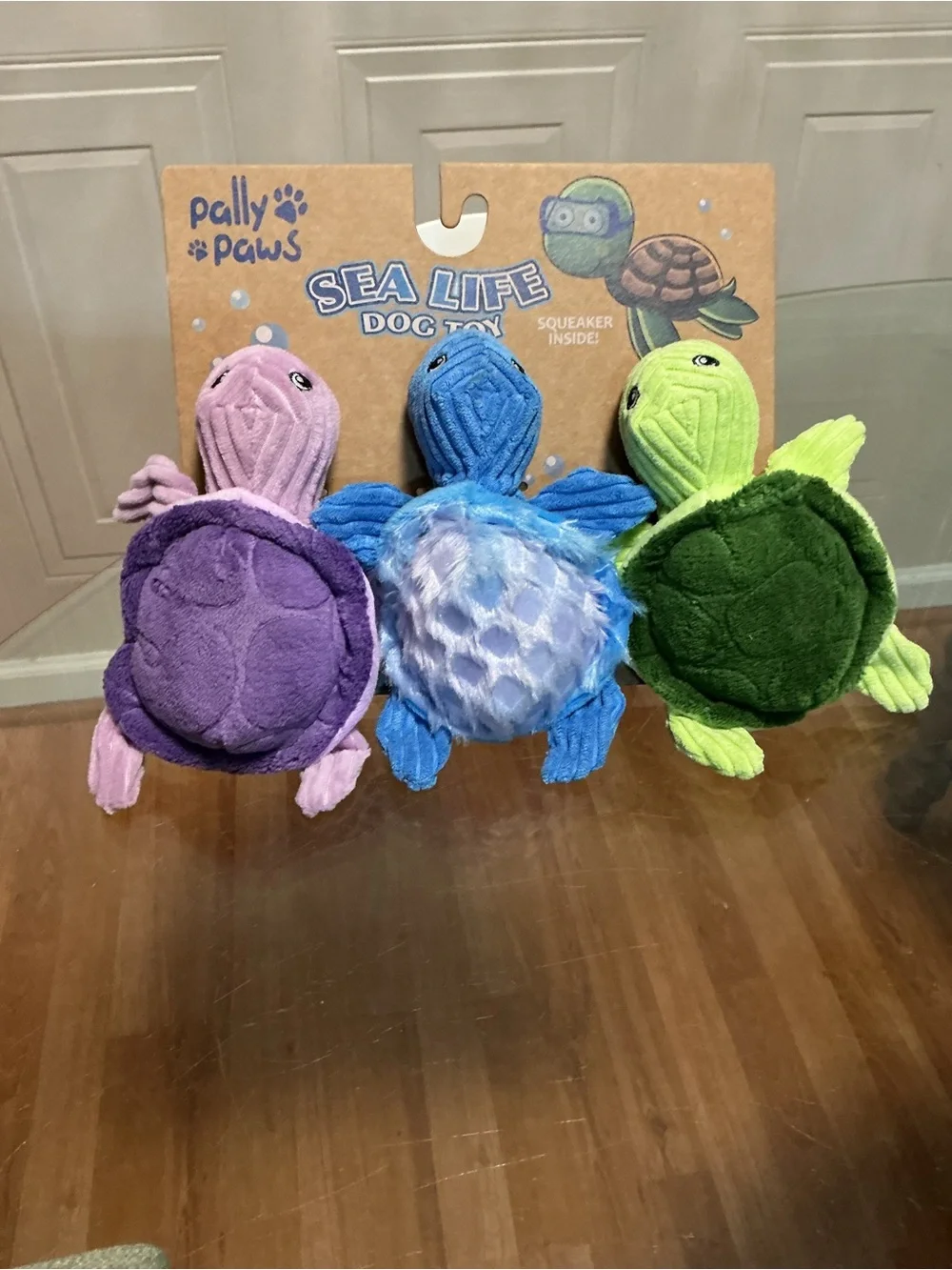 Brand New Pally Paws~ Set / 3 Little Turtle 🐢 7”   Squeaky Dog Toy with Squeaker